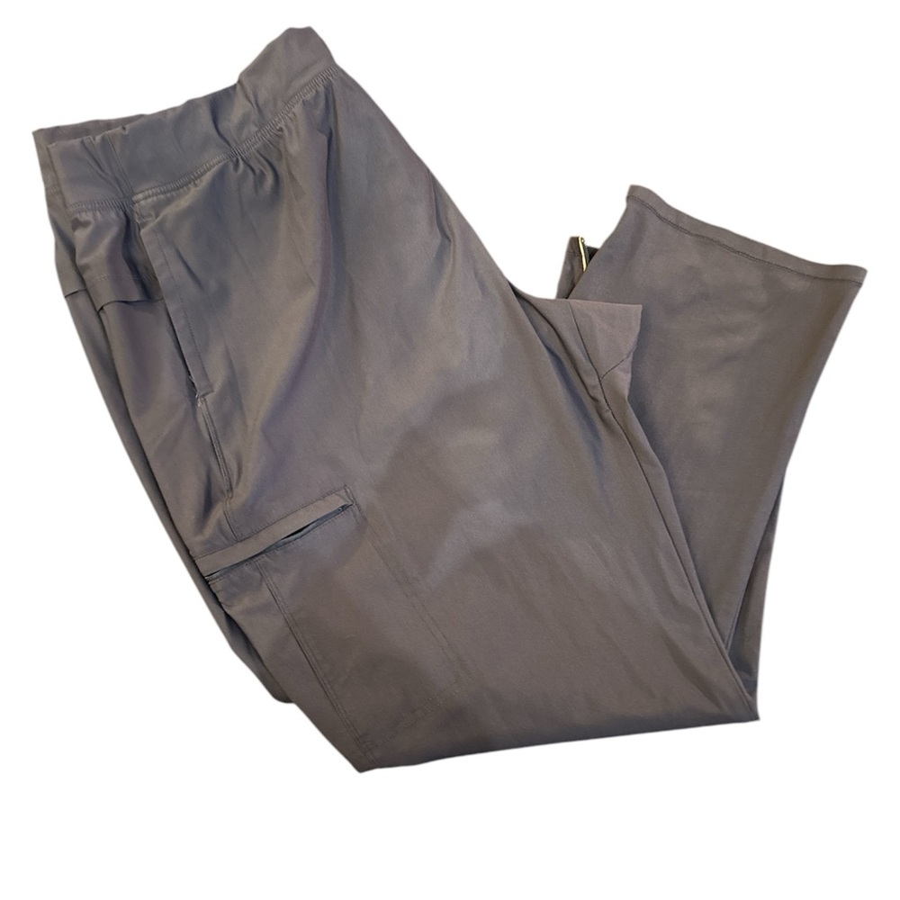CHEROKEE MEN’S 5 POCKET TAPERED LEG CARGO SCRUB PANTS - 2X NAVY BLUE - SHORT - Picture 3 of 5